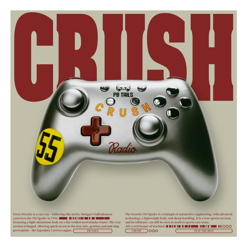 550 Spyder Crush Controller - Limited Edition with K-Silver TMR Joysticks